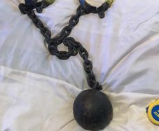 Cast iron ball and chain