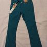 Crop Flare Green Jeans, New With Tags Image 2
