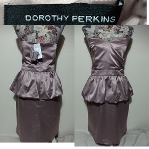 Dorothy Perkins Peplum Occasion Dress, New With Tags