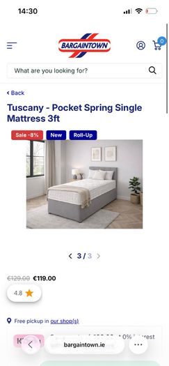 Single bed mattress
