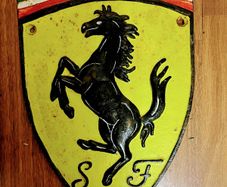 Cast Iron Ferrari Sign