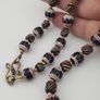Vintage Venetian Style Strip & Trade Glass Bead Necklace Image 10