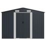 Garden Shed Anthracite 257x990x181 cm Galvanised steel Image 5