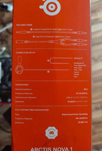 SteelSeries Arctis Nova 1 Gaming Headset Black