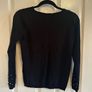 Black jumper with embellishment on cuffs. Size s or 10 Image 5