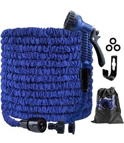CNMTCCO Garden Hose Pipe, 100FT Garden Hoses Expandable with 3/4", 1/2" Fittings, Expanding Magic Hose, with 7 Function Spray Nozzle, Anti-Leakage Latex Core Hosepipe (30M)