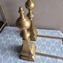 Pair of Brass Fire Dogs / Andirons Image 2