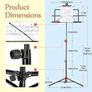 Sheet Music Stand Metal Portable with Carrying Bag, Music Book Clip, Portable Podium Stand, Laptop Stand Black Image 5