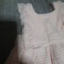 peach quilted baby dress Image 2