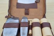Vintage men's grooming and shaving travel set
