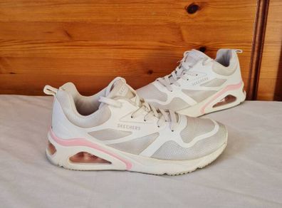 skechers  tres air uno Size 6 eu 49 white/pink in good condition