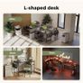 Small L Shaped Desk with Power Outlets,100 cm L Computer Corner Desks Image 8