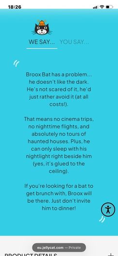New Jellycat Halloween Collection Broox Bat