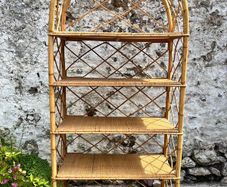 Vintage rattan / bamboo bookshelf