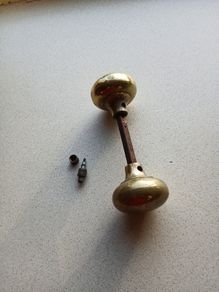 Antique Brass Door Knob with spindle
