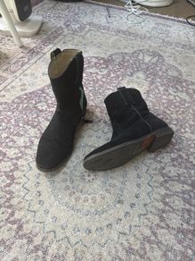 black suede chelsea boots