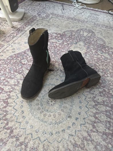 black suede chelsea boots