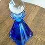 Vintage blue glass perfume bottle Image 7