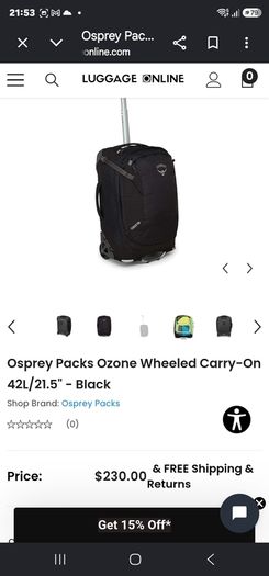 Osprey Ozone 42L (Brand New)