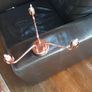 Free rose gold ceiling light no shades Image 2