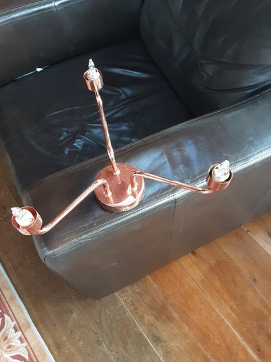 Free rose gold ceiling light no shades
