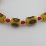 Antique Venetian Style Gabri Eyes & Venetian WhiteHeart Glass Beads Necklace Image 9