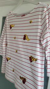 Nutmeg red and white striped Sz 16 (Fit 14-16UK)
