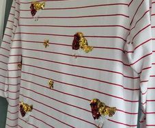 Nutmeg red and white striped Sz 16 (Fit 14-16UK)