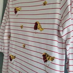 Nutmeg red and white striped Sz 16 (Fit 14-16UK)