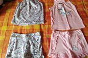 girls T-shirt and short sets aged 6-7 yrs