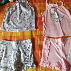girls T-shirt and short sets aged 6-7 yrs