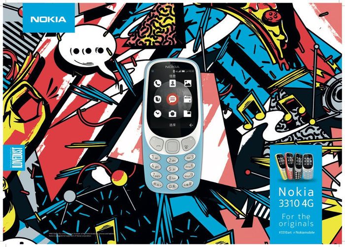 Nokia 3310 3G Unlocked Dual SIM Phone Bluetooth Flashlight.