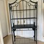 Black wrought iron with black marble shelving Image 4