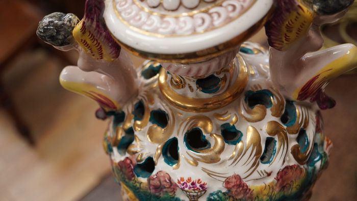Pair of Mid-Century Italian Capodimonte Angel Table Lamps