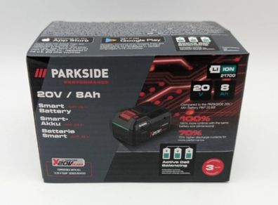 Parkside Performance 8AH 20V Second Generation Smart Bluetooth Battery. Indoor Outdoor Maintenance DIY Projects Garage Garden Mechanic 12V 20V 40V Xteam Cordless Brushless Power Tools Lidl