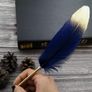 White & Gold Feather Pen - nice gift Image 9