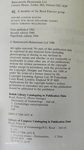 Dictionary Of The Gemmology.