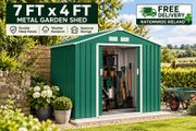 7ft x 4ft Metal Garden Shed with Foundation Frame