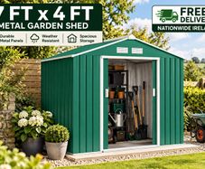 7ft x 4ft Metal Garden Shed with Foundation Frame