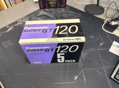 VHS Panasonic Super GT 120 5 pack sealed Japan Import (free Post)