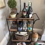 Drinks trolley with lamp and one topiary tree Image 3
