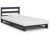 Pallet Bed Frame Grey Solid Pine Wood 90x200 cm