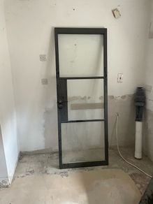 Door internal black/ glass