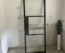 Door internal black/ glass