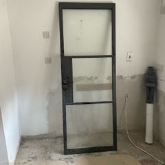 Door internal black/ glass