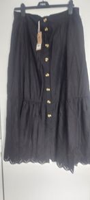 womens black maxi skirt size 16
