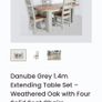 Oak Table and Chairs (extending) Image 2