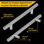 10pcs (200mm Long/ 128mm Hole centres) Stainless Steel Kitchen Cabinet Drawer Handles T Bar Handle Furniture Drawer Pulls Kitchen Cupboard Handles (FREE POSTAGE) Image 2