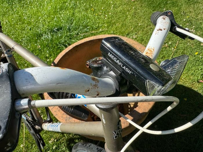 Old single speed, lights and lock included