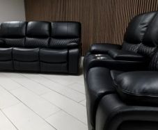 Rita Recliner Sofa 3+2 set black